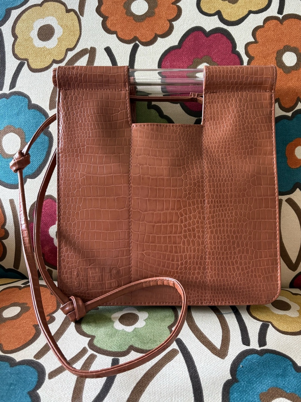 BEIS Convertible Crossbody Vegan Croc 2-in-1